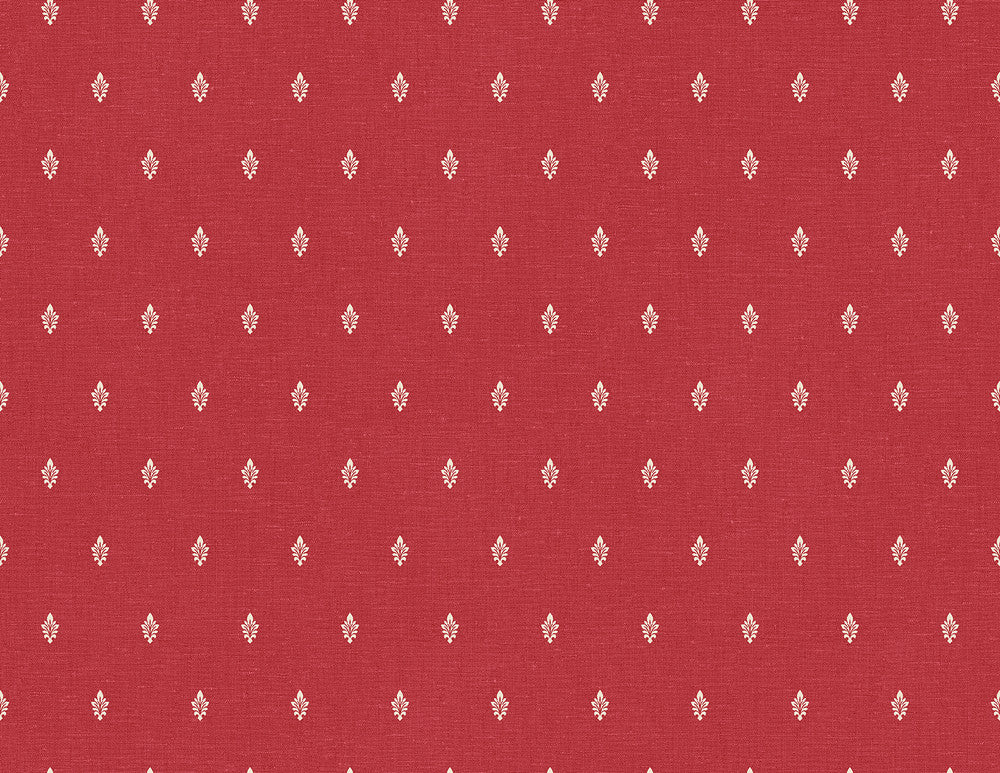 Petite Feuille Sprig Antique Ruby by Seabrook Wallpaper French Country United States 60.75 20.87" 27" - Fabric Carolina -