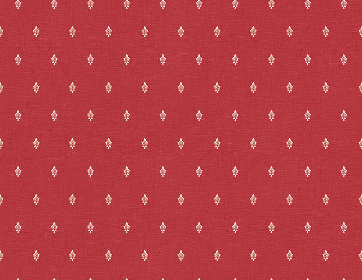 Petite Feuille Sprig Antique Ruby by Seabrook Wallpaper French Country United States 60.75 20.87" 27" - Fabric Carolina -