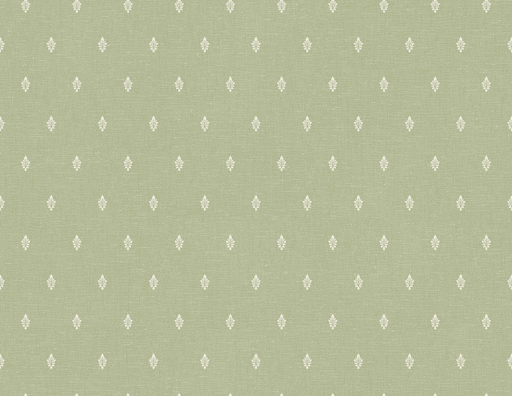 Petite Feuille Sprig Pomme by Seabrook Wallpaper French Country United States 60.75 20.87" 27" - Fabric Carolina -