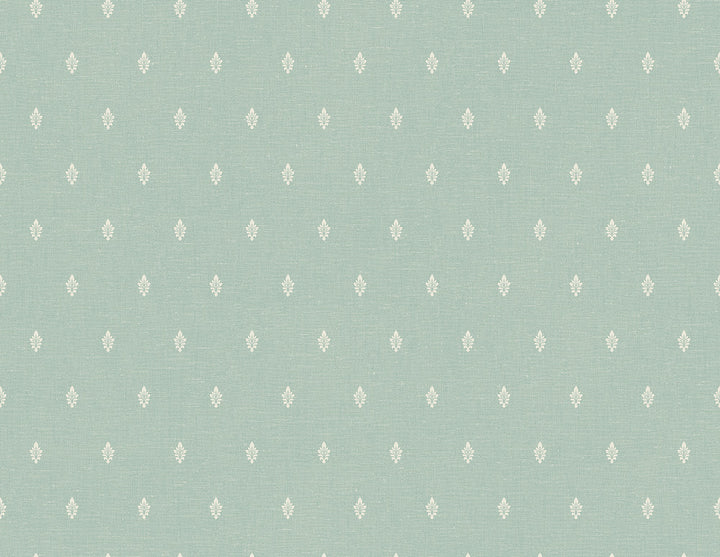 Petite Feuille Sprig Minty Meadow by Seabrook Wallpaper French Country United States 60.75 20.87" 27" - Fabric Carolina -