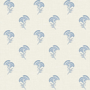 Lotus Branch Floral French Blue by Seabrook Wallpaper