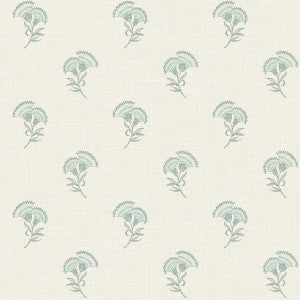 Lotus Branch Floral Minty Meadow & French Grey by Seabrook Wallpaper