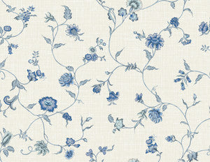 Florale Trail French Blue by Seabrook Wallpaper