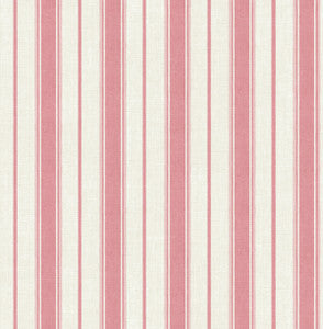 Eliott Linen Stripe Cranberry by Seabrook Wallpaper