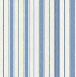 Eliott Linen Stripe Blue Bell by Seabrook Wallpaper
