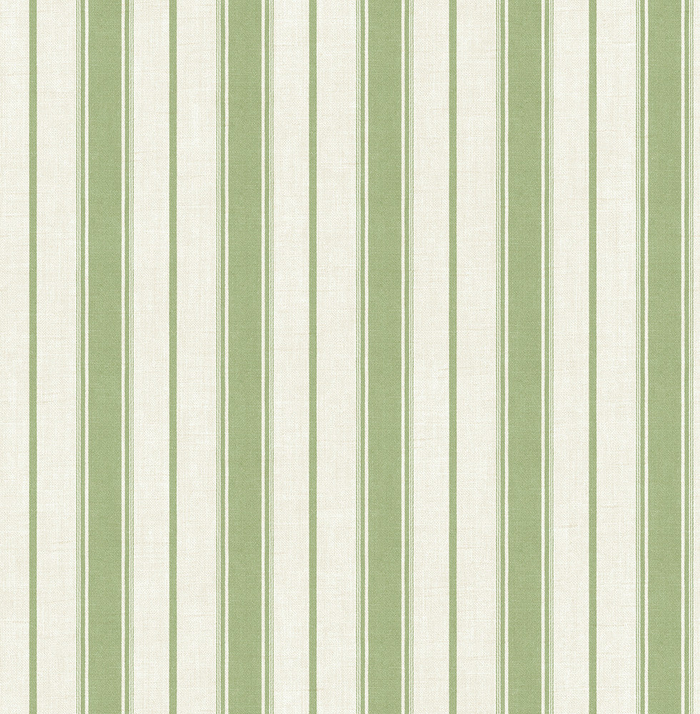 Eliott Linen Stripe Pomme by Seabrook Wallpaper French Country United States 60.75 0" 27" - Fabric Carolina -