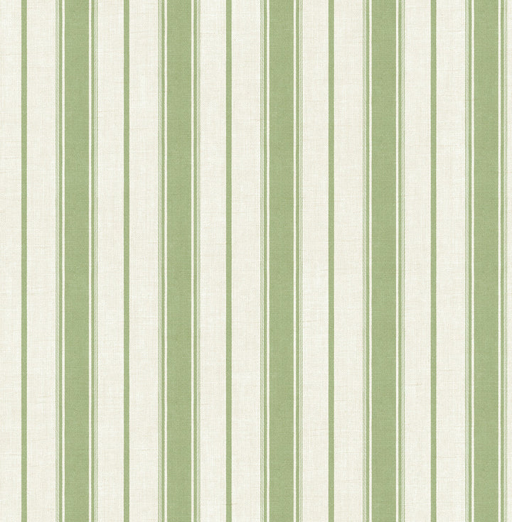 Eliott Linen Stripe Pomme by Seabrook Wallpaper French Country United States 60.75 0" 27" - Fabric Carolina -