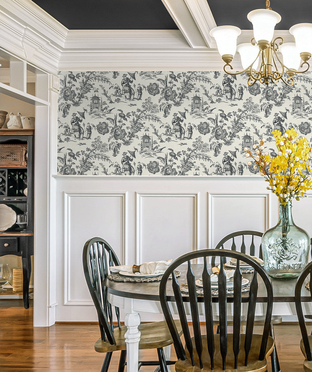 Colette Chinoiserie Poppy Seed FC61800 by Seabrook Designs Designer Wallpaper