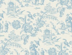 Colette Chinoiserie Bleu Bisque by Seabrook Wallpaper