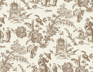 Colette Chinoiserie Hickory Smoke by Seabrook Wallpaper