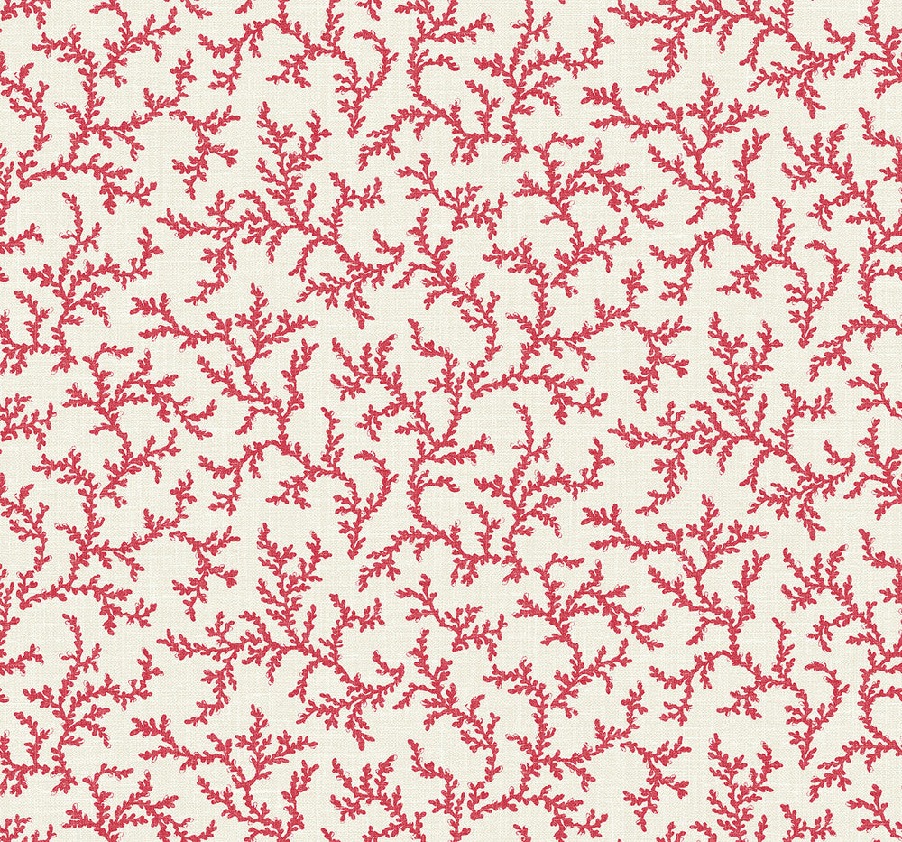 Corail Antique Ruby by Seabrook Wallpaper French Country United States 60.75 12.6" 27" - Fabric Carolina -