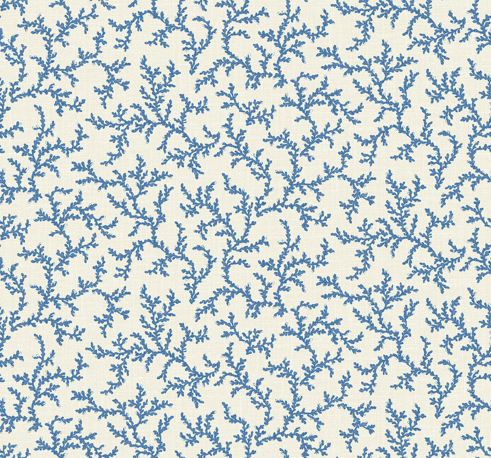 Corail Denim Wash by Seabrook Wallpaper French Country United States 60.75 12.6" 27" - Fabric Carolina -