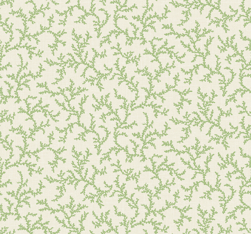 Corail Herb by Seabrook Wallpaper French Country United States 60.75 12.6" 27" - Fabric Carolina -