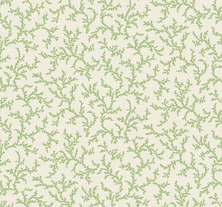 Corail Herb by Seabrook Wallpaper French Country United States 60.75 12.6" 27" - Fabric Carolina -