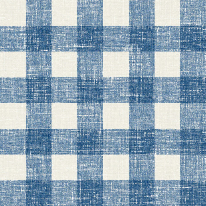 Bebe Gingham Denim Wash by Seabrook Wallpaper French Country United States 60.75 6.75" 27" - Fabric Carolina -