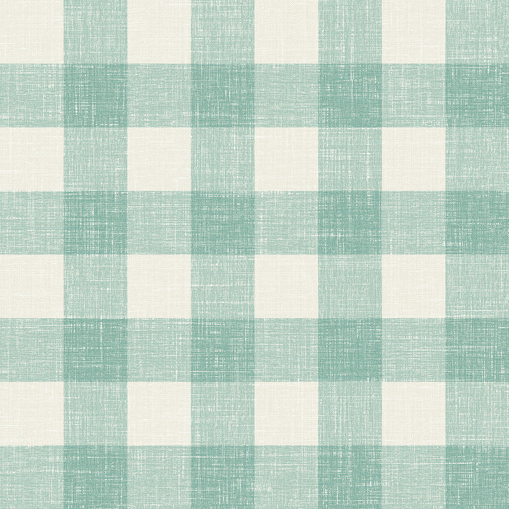 Bebe Gingham Minty Meadow by Seabrook Wallpaper French Country United States 60.75 6.75" 27" - Fabric Carolina -