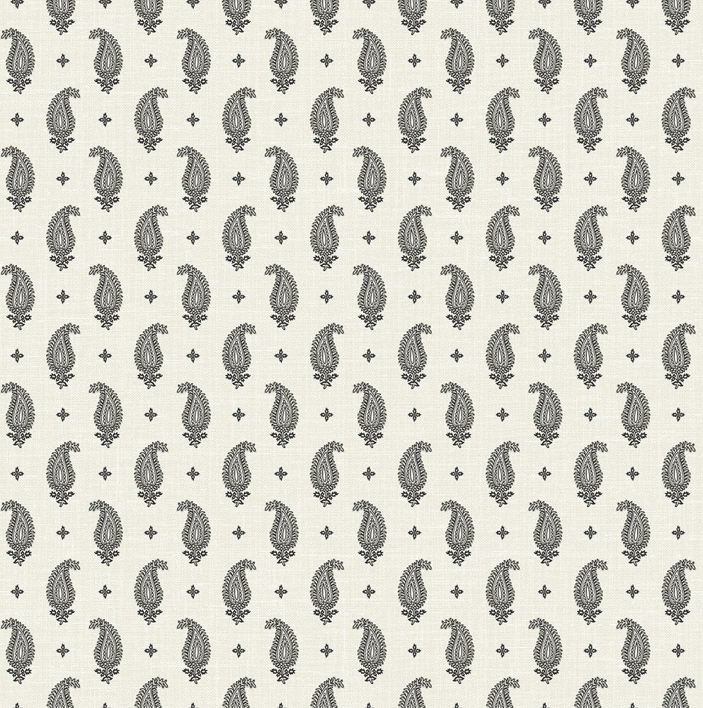 Maia Paisley Poppy Seed by Seabrook Wallpaper French Country United States 60.75 4.52" 27" - Fabric Carolina -