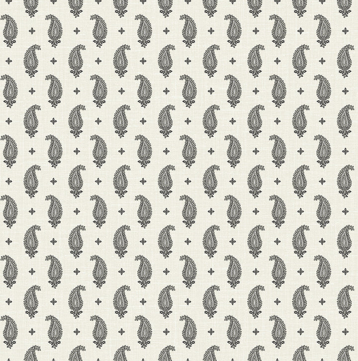 Maia Paisley Poppy Seed by Seabrook Wallpaper French Country United States 60.75 4.52" 27" - Fabric Carolina -