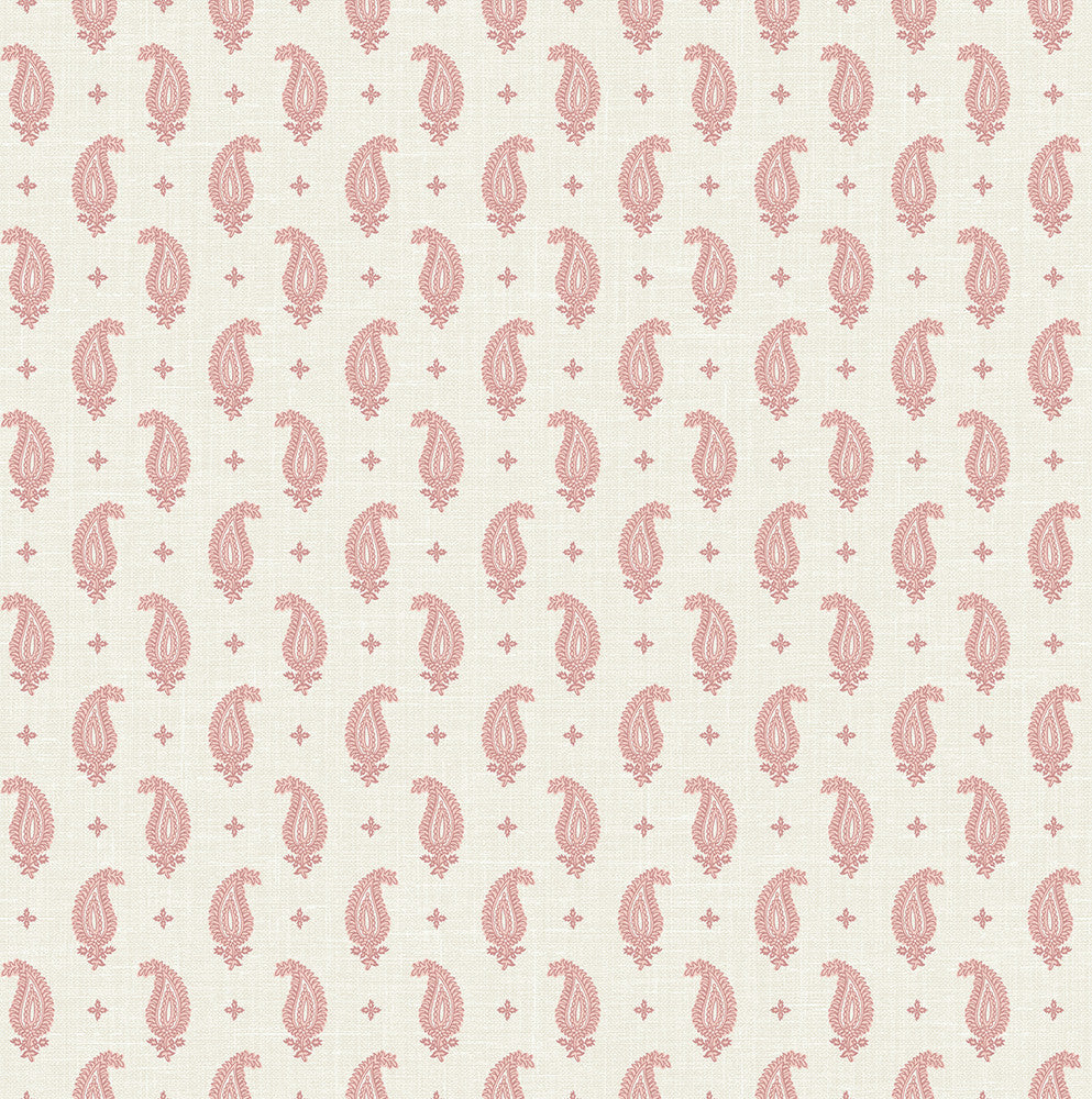 Maia Paisley Rustic Rouge by Seabrook Wallpaper French Country United States 60.75 4.52" 27" - Fabric Carolina -