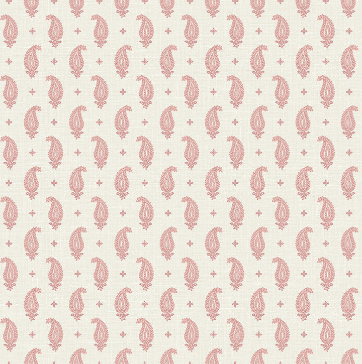 Maia Paisley Rustic Rouge by Seabrook Wallpaper French Country United States 60.75 4.52" 27" - Fabric Carolina -