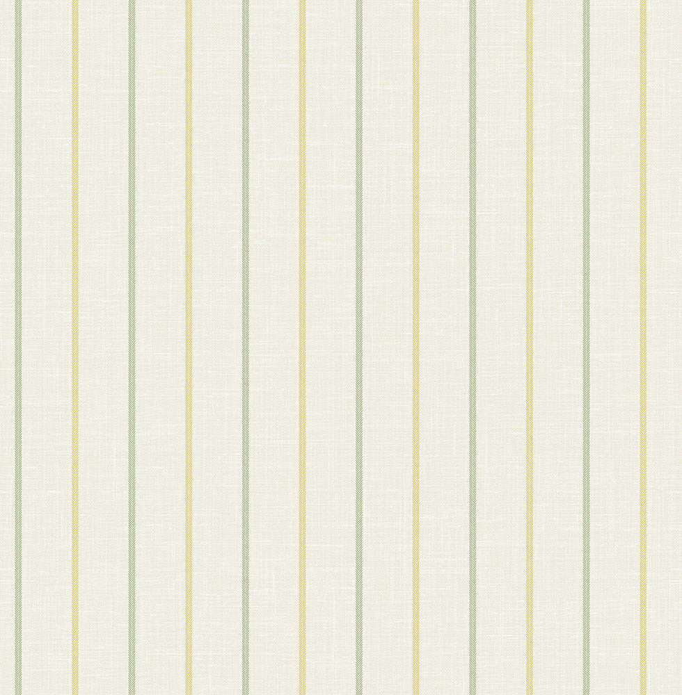 Andree Stripe Dandelion & Pomme by Seabrook Wallpaper French Country United States 60.75 0" 27" - Fabric Carolina -