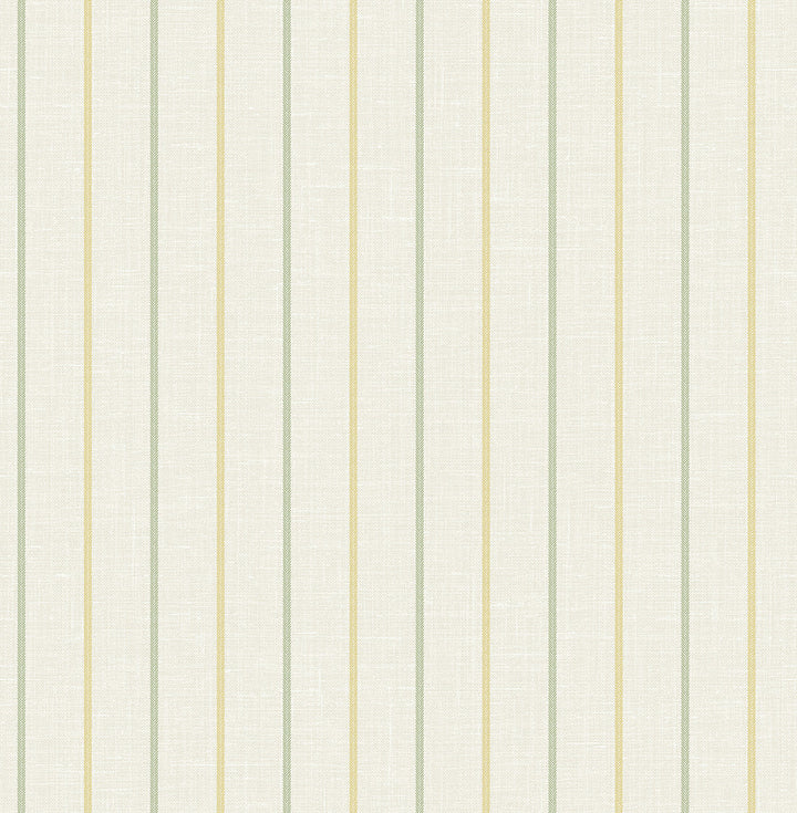 Andree Stripe Dandelion & Pomme by Seabrook Wallpaper French Country United States 60.75 0" 27" - Fabric Carolina -
