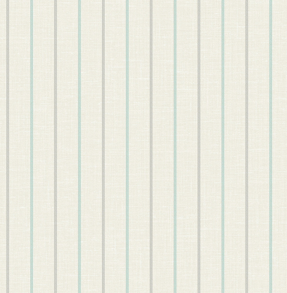 Andree Stripe Summer Sky & French Blue by Seabrook Wallpaper French Country United States 60.75 0" 27" - Fabric Carolina -