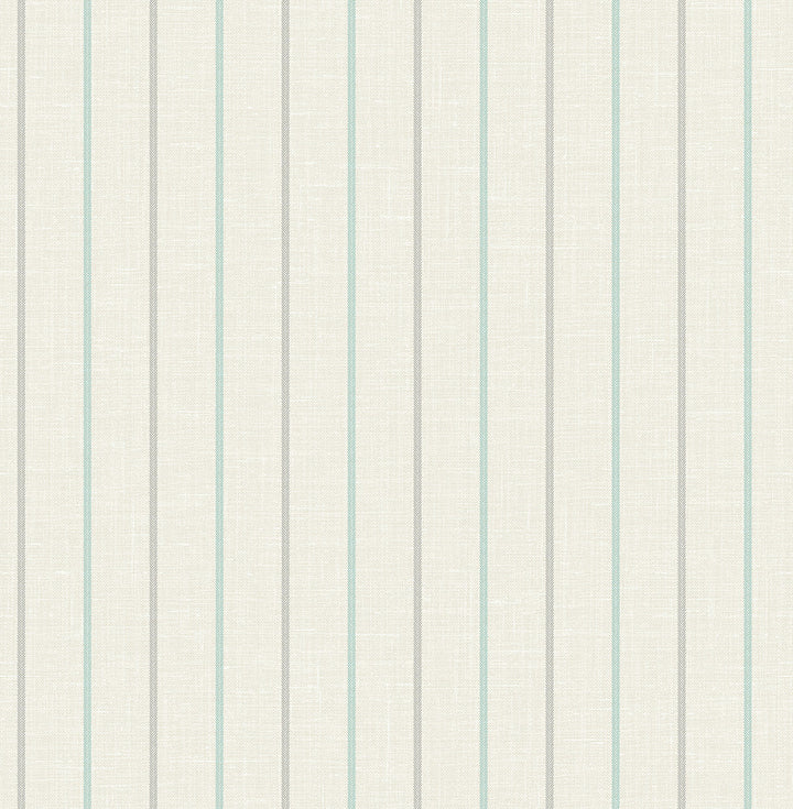 Andree Stripe Summer Sky & French Blue by Seabrook Wallpaper French Country United States 60.75 0" 27" - Fabric Carolina -