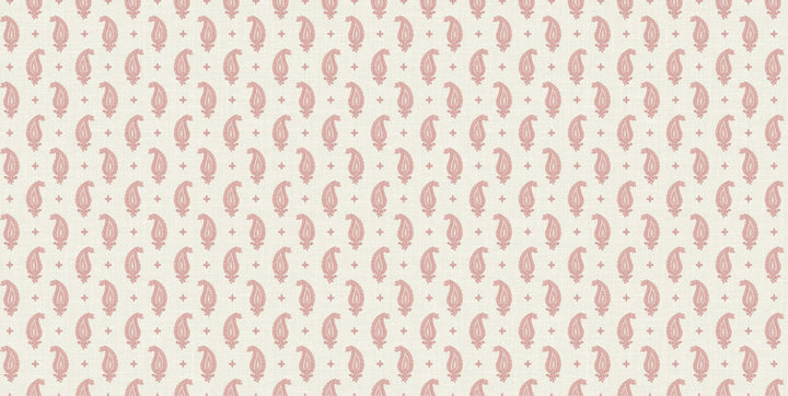 Maia Linen Fabric Antique Ruby by Seabrook Wallpaper French Country United States 13.5 4.5" 3" - Fabric Carolina -
