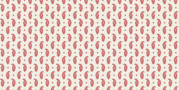 Maia Linen Fabric Rustic Rouge by Seabrook Wallpaper French Country United States 13.5 4.5" 3" - Fabric Carolina -