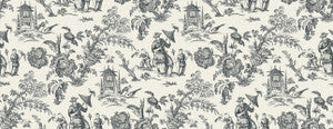 Chinoiserie Linen Fabric Poppy Seed by Seabrook Wallpaper