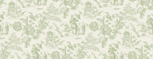 Chinoiserie Linen Fabric Herb by Seabrook Wallpaper