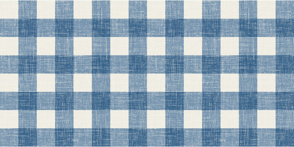 Bebe Linen Fabric Denim Wash by Seabrook Wallpaper French Country United States 13.5 6.7" 3" - Fabric Carolina -