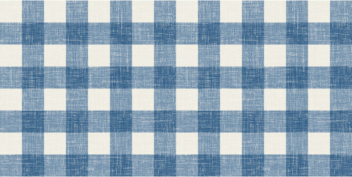 Bebe Linen Fabric Denim Wash by Seabrook Wallpaper French Country United States 13.5 6.7" 3" - Fabric Carolina -