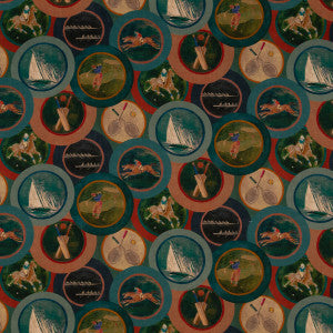 Sporting Life Teal by Mulberry Fabric