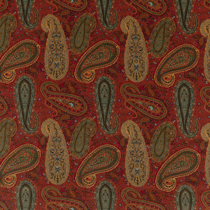 Peregrine Paisley Velvet Teal/Red by Mulberry Fabric MULBERRY LONG WEEKEND COTTON - 83%;POLYESTER - 17% United Kingdom Horizontal: 17.336 and Vertical: 22.852 52.008 - Fabric Carolina -