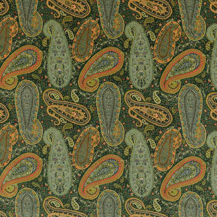Peregrine Paisley Velvet Emerald by Mulberry Fabric MULBERRY LONG WEEKEND COTTON - 83%;POLYESTER - 17% United Kingdom Horizontal: 17.336 and Vertical: 22.852 52.008 - Fabric Carolina -