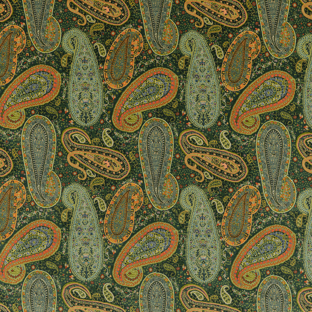 Peregrine Paisley Velvet Emerald by Mulberry Fabric MULBERRY LONG WEEKEND COTTON - 83%;POLYESTER - 17% United Kingdom Horizontal: 17.336 and Vertical: 22.852 52.008 - Fabric Carolina -