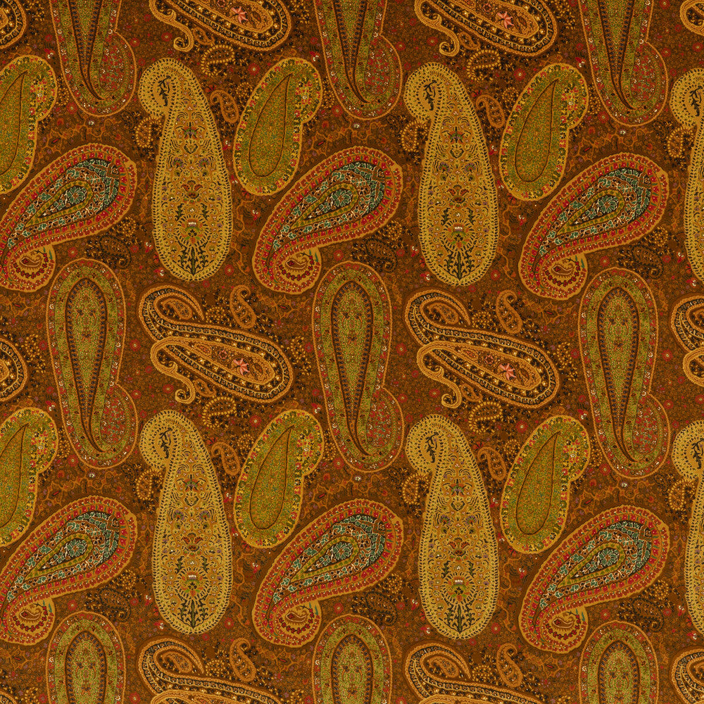 Peregrine Paisley Velvet Spice by Mulberry Fabric MULBERRY LONG WEEKEND COTTON - 83%;POLYESTER - 17% United Kingdom Horizontal: 17.336 and Vertical: 22.852 52.008 - Fabric Carolina -