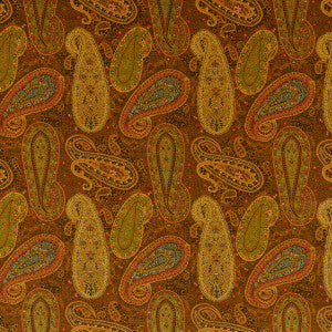 Peregrine Paisley Velvet Spice by Mulberry Fabric