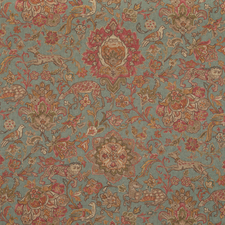 Wild Things Teal by Mulberry Fabric MULBERRY LONG WEEKEND VISCOSE - 67%;LINEN - 33% United Kingdom Horizontal: 54.372 and Vertical: 38.612 54.372 - Fabric Carolina -