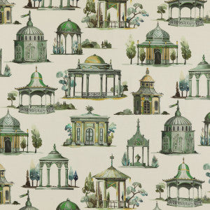 Follies Emerald by Mulberry Fabric