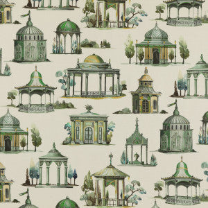 Follies Emerald by Mulberry Fabric