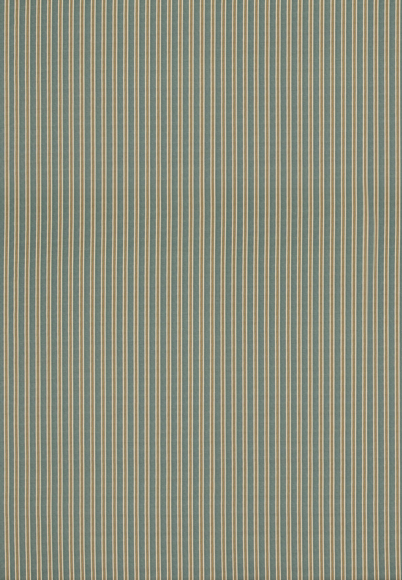 Somerton Stripe - Teal/Ochre By Mulberry Fabric