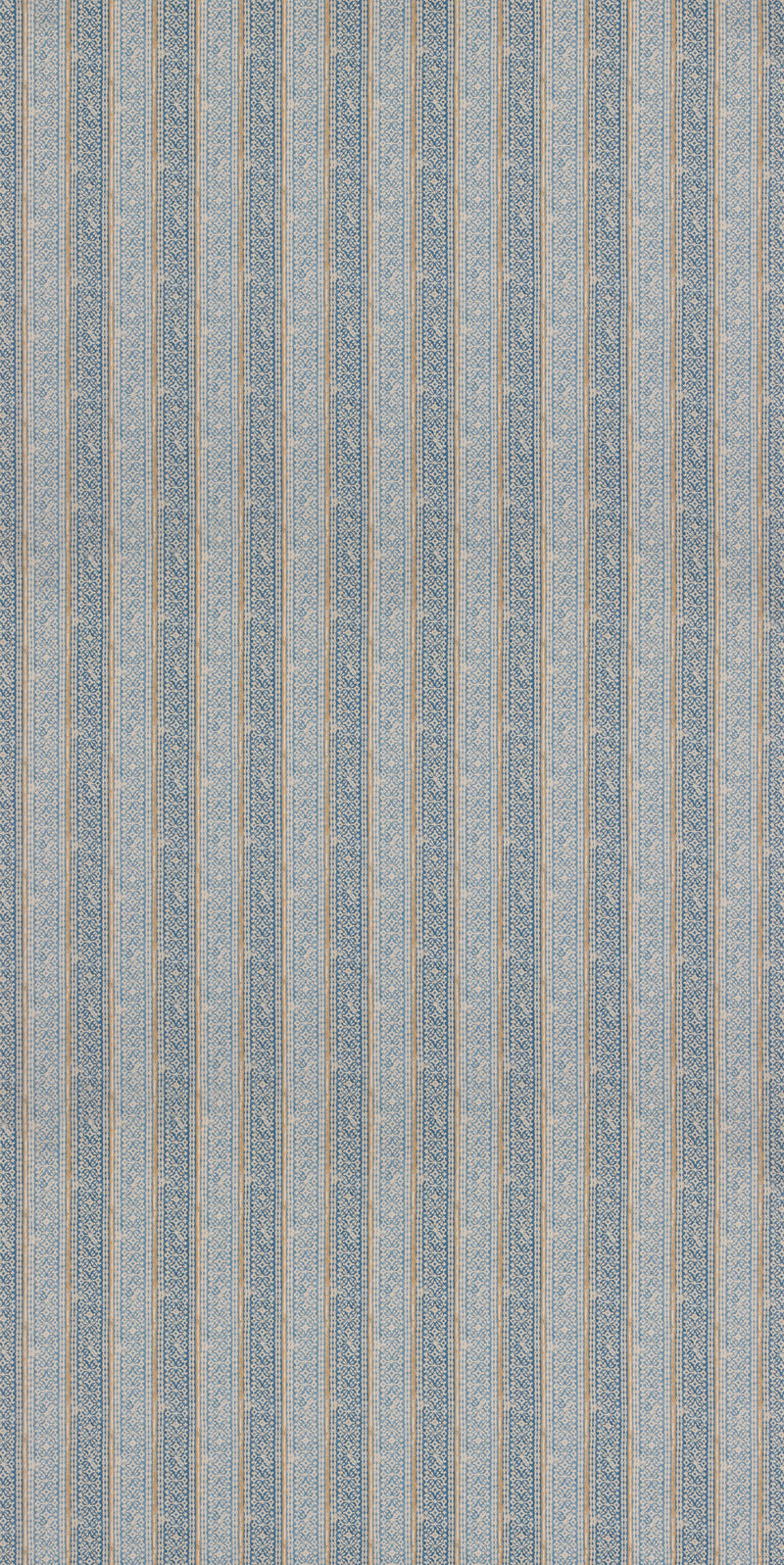 Ladbroke Stripe - Blue By Mulberry Fabric