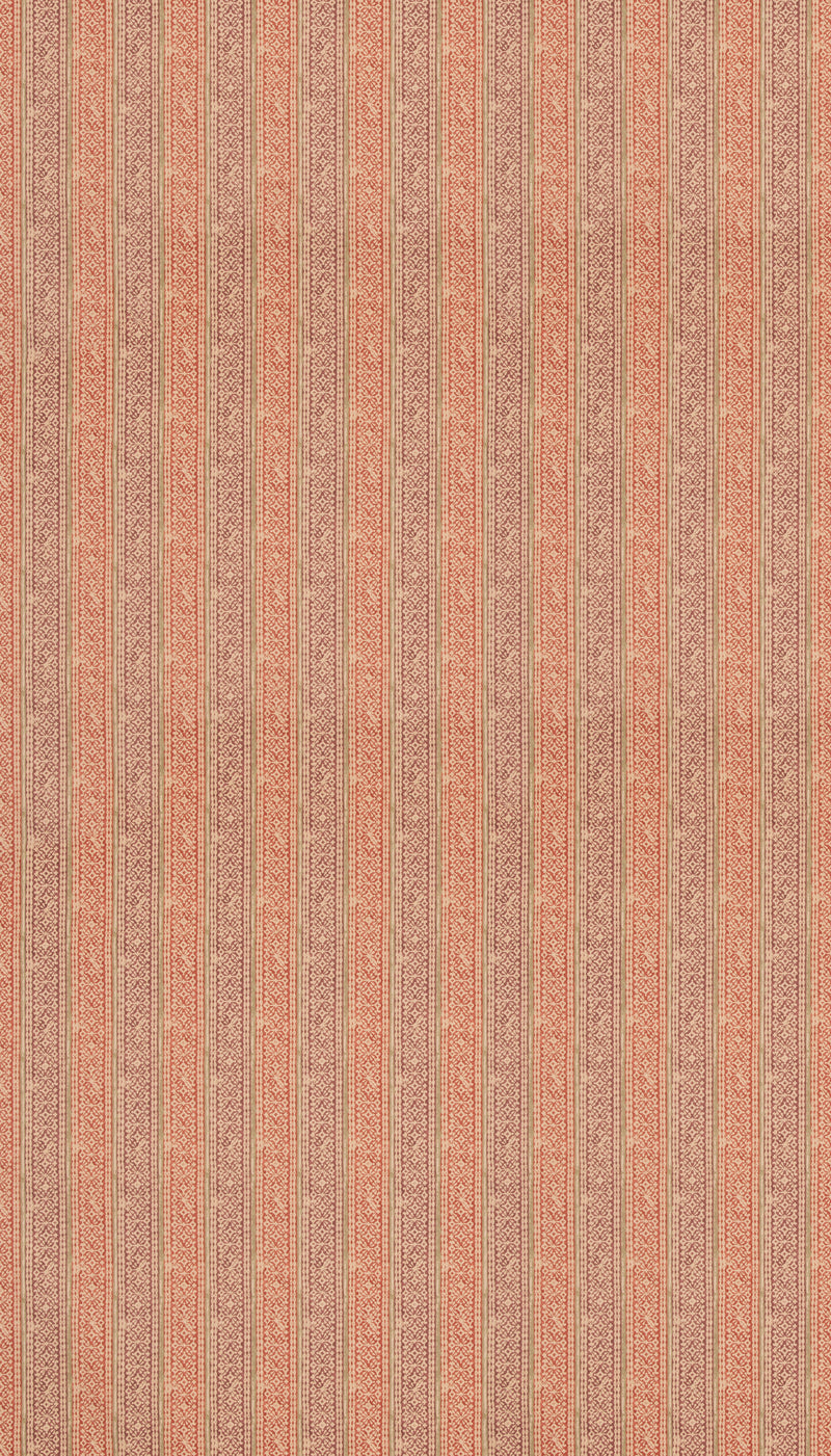 Ladbroke Stripe - Plum/Russet By Mulberry Fabric
