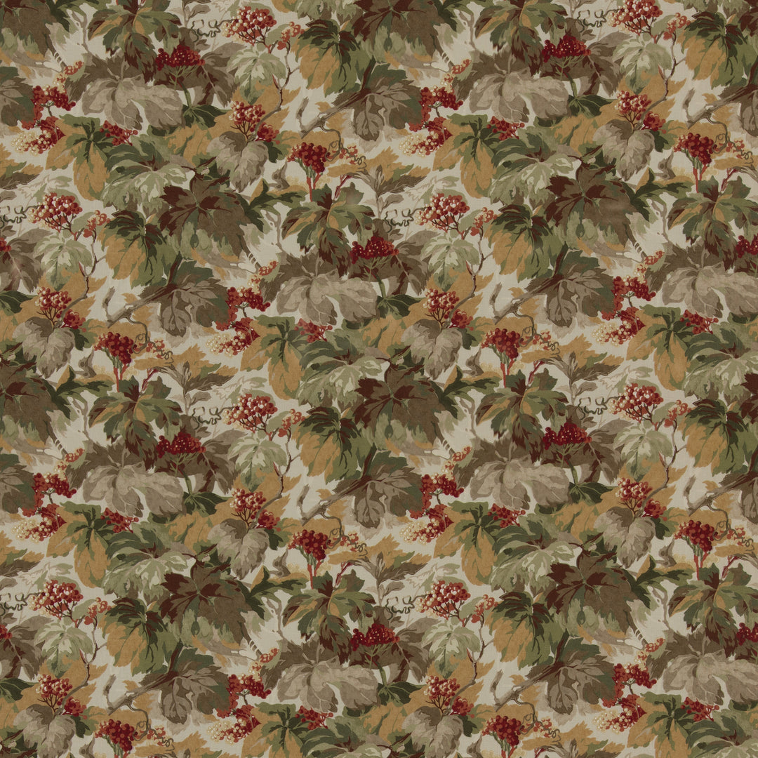 Country Walk - Red/Green By Mulberry Fabric