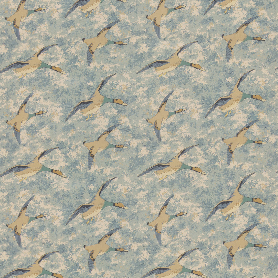 Forest Ducks - Blue By Mulberry Fabric