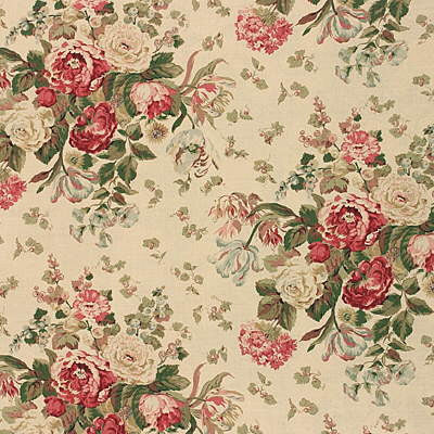 Floral Bouquet Soft Pi by Mulberry Fabric GRAND TOUR LINEN - 88%;NYLON - 12% United Kingdom LIGHT Horizontal: - and Vertical: 32.308 53.978 - Fabric Carolina -