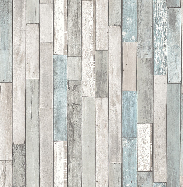 Barn Board Grey Thin Plank Wallpaper by Brewster Brewster Essentials Covers about 56.4 square feet 20.5-in by 33-ft long roll Unpasted 10.43 - Fabric Carolina -